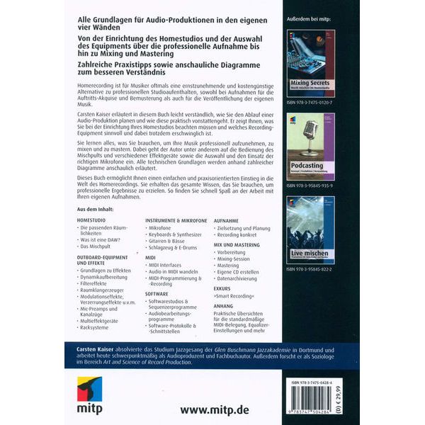 mitp Verlag Homerecording