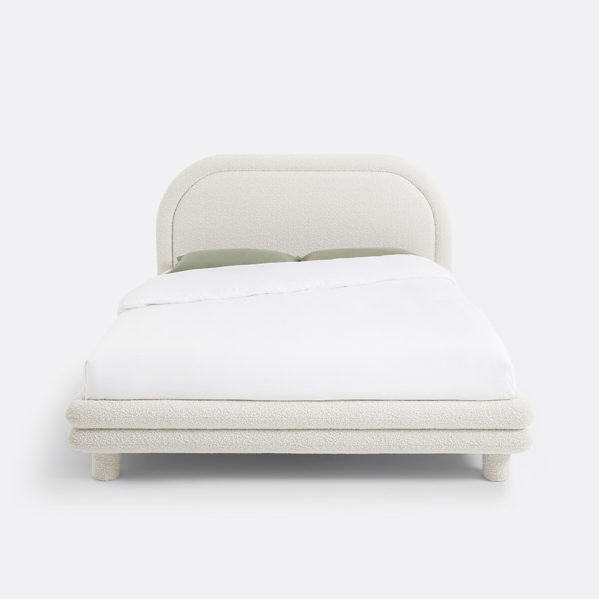 LA REDOUTE INTERIEURS<br>Cama com estrado de ripas, tecido bouclette, Mendosa