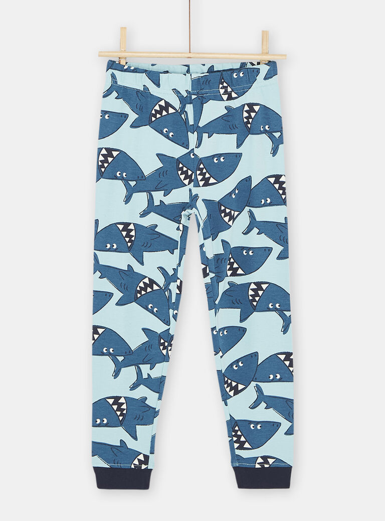 Pyjama phosphorescent sable à imprimé requin garçon