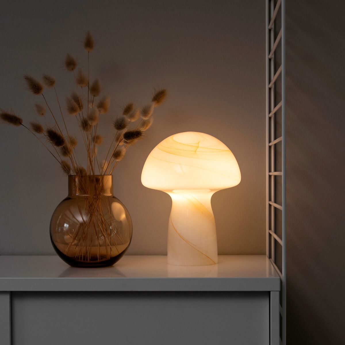 Fungo Bordlampe 16 cm, beige