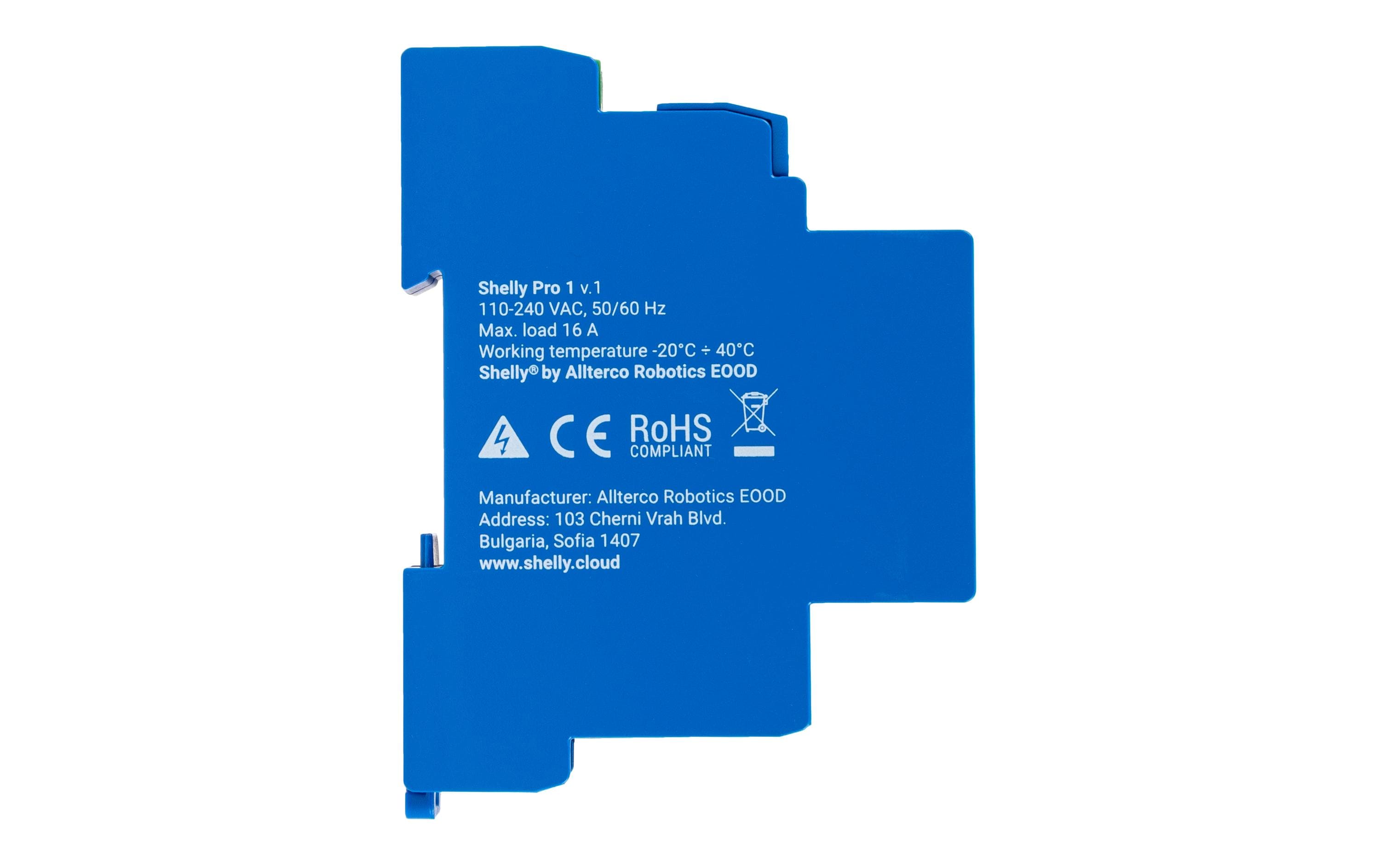WLAN-Schaltaktor Shelly Pro 1DIN-Rail-WiFi-Switch, IP Relais mit Shelly Pro AddOn Schnittstelle