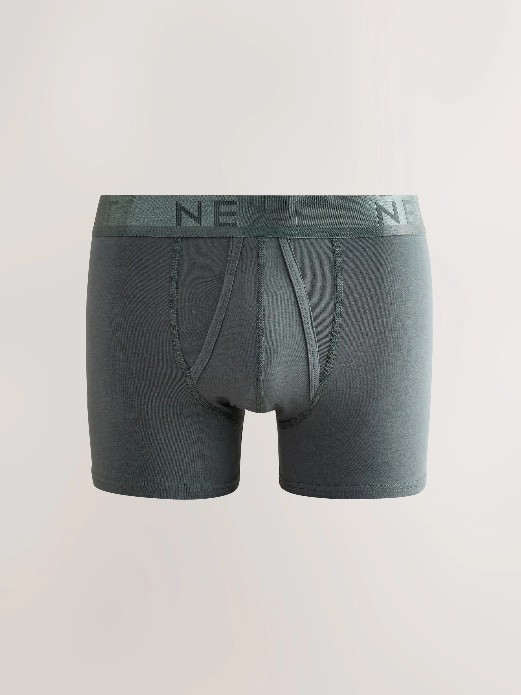 Blauw/grijs/groen - Boxershorts van katoenrijk materiaal met A-voorkant