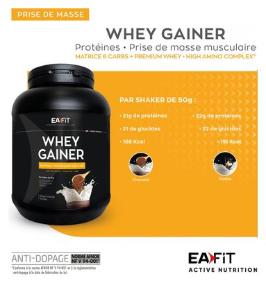 EAFIT Whey Gainer Vanille 750g