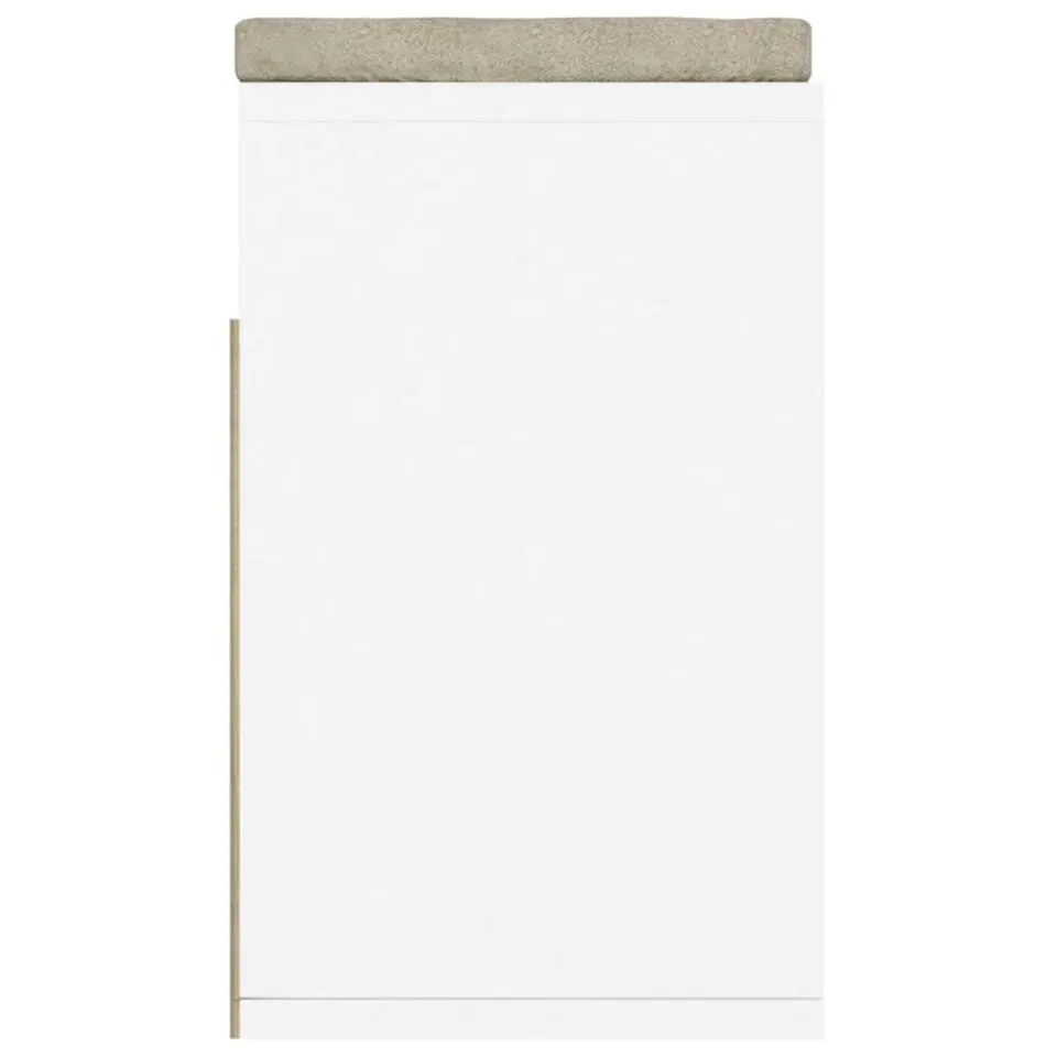vidaXL - Schoenenbank - Beige - Bewerkt hout