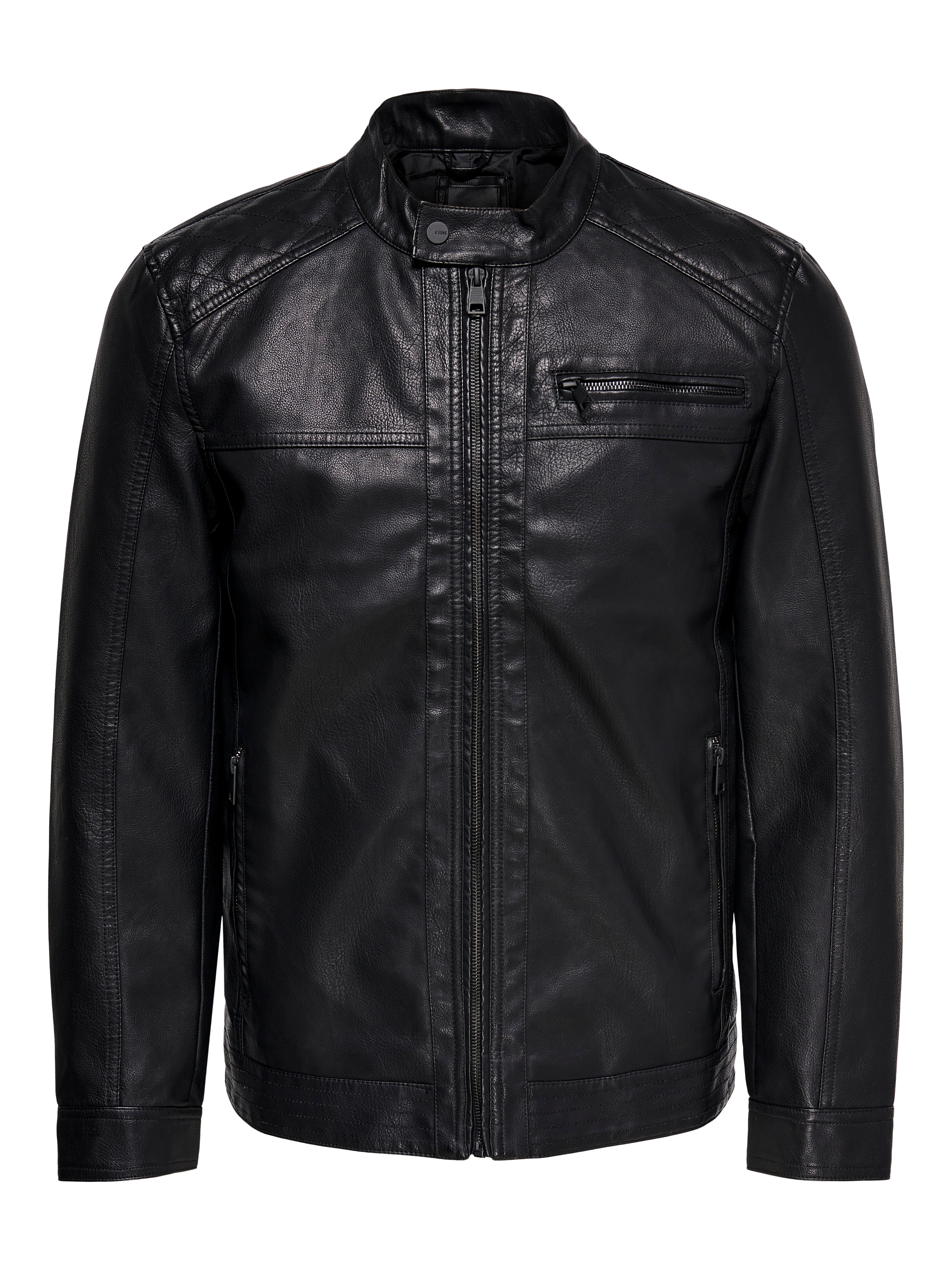 onsAL Kunstlederjacke Black