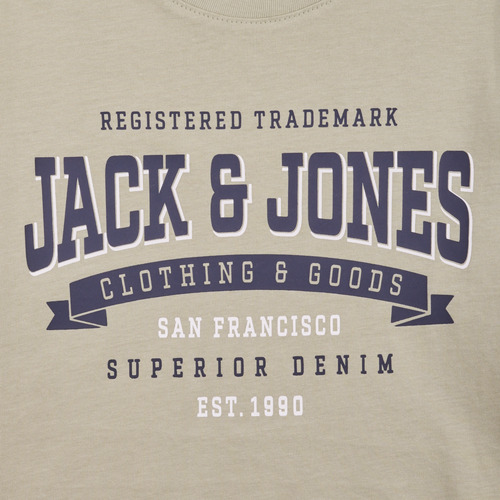 Jack & Jones - JJELOGO TEE SS NECK 2 COL 23/24 NOOS JNR - Beige