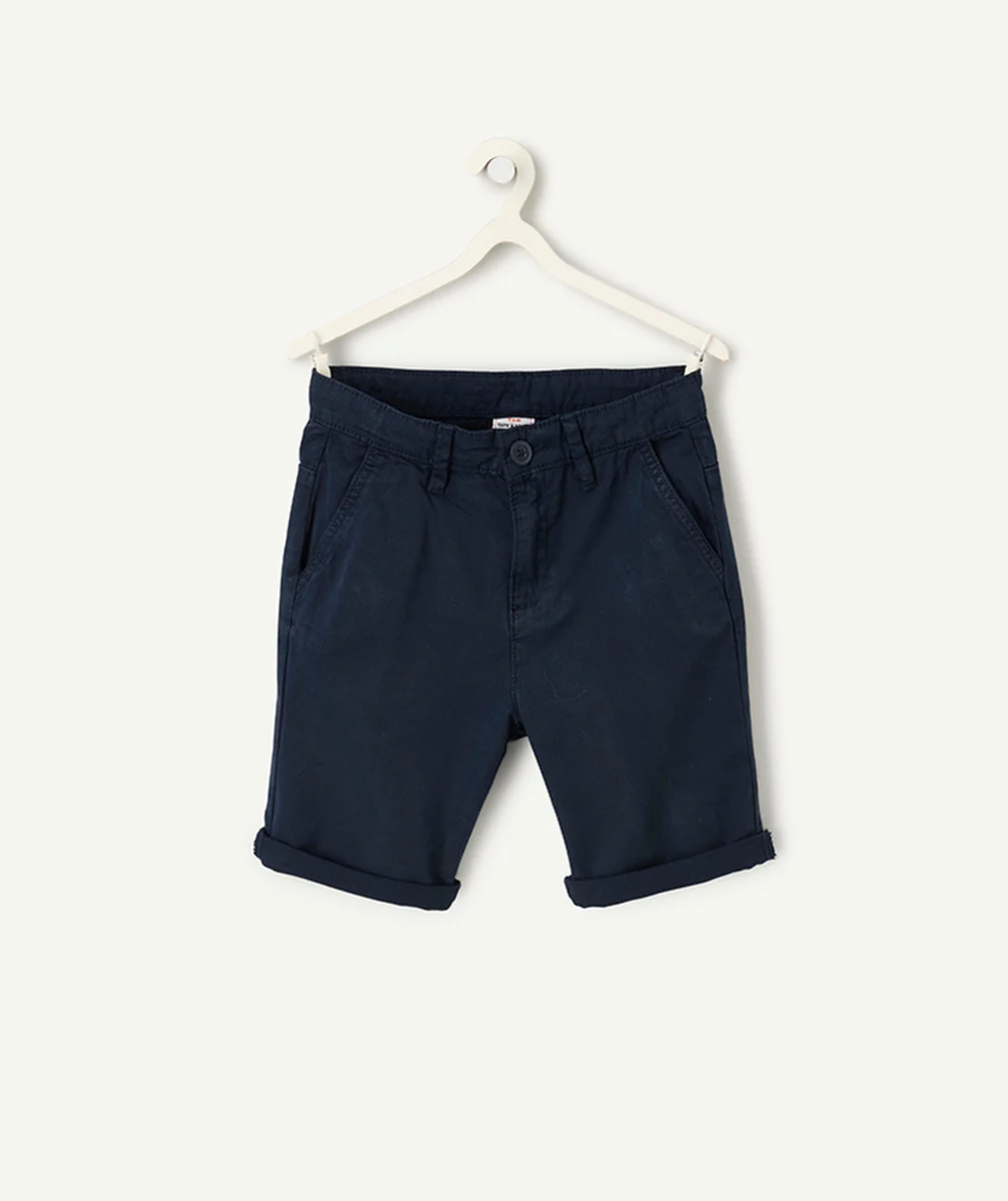 bermuda chino garçon bleu marine