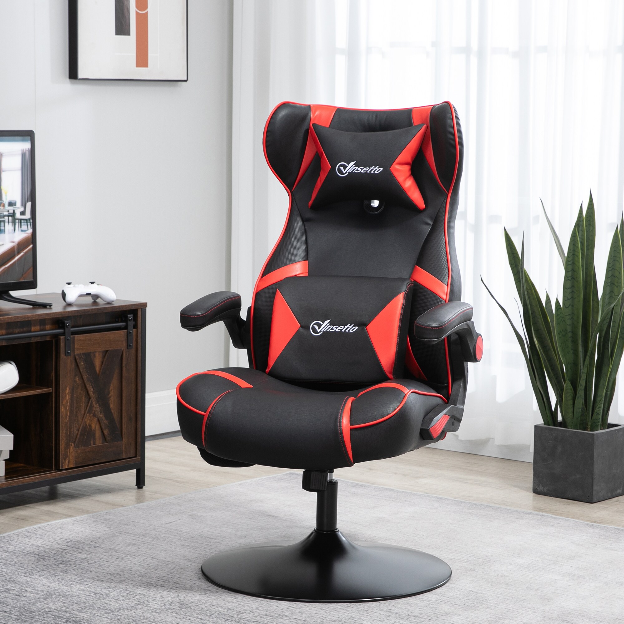 Vinsetto Gamingsessel mit Lautsprecher 69L x 73B x 118H cm