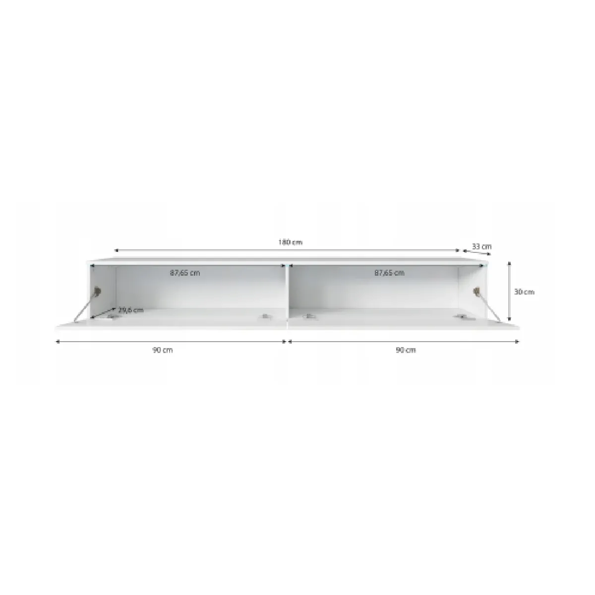 Other Brands OTHER_BRANDS Meuble TV suspendu Lowboard D 180 cm