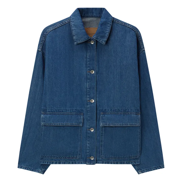 Pomandère Veste Denim Coton et Lin | Bleu