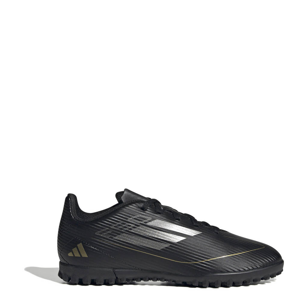 adidas F50 Club junior voetbalschoenen zwart/antraciet/goud metallic
