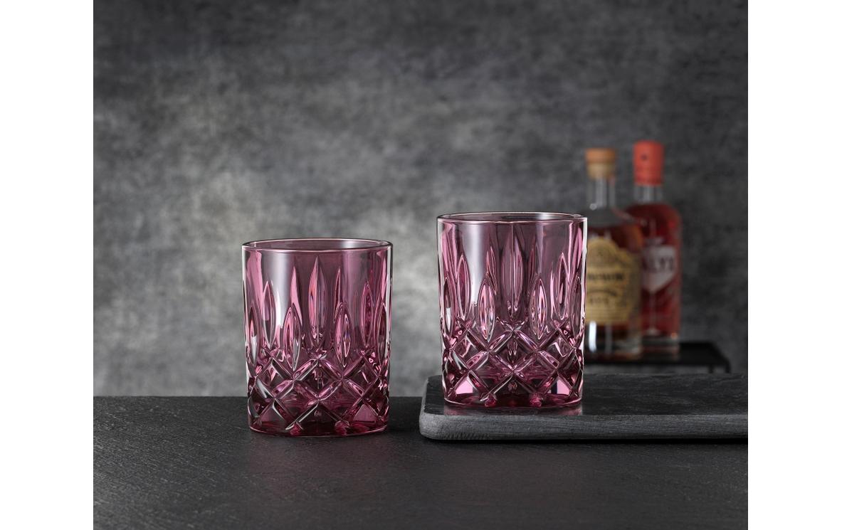 Whiskyglas NOBLESSE TUMBLER DA WHISKY, Violett, 2 StückWhiskyglas-Set aus Kristallglas mit Rautenmuster
