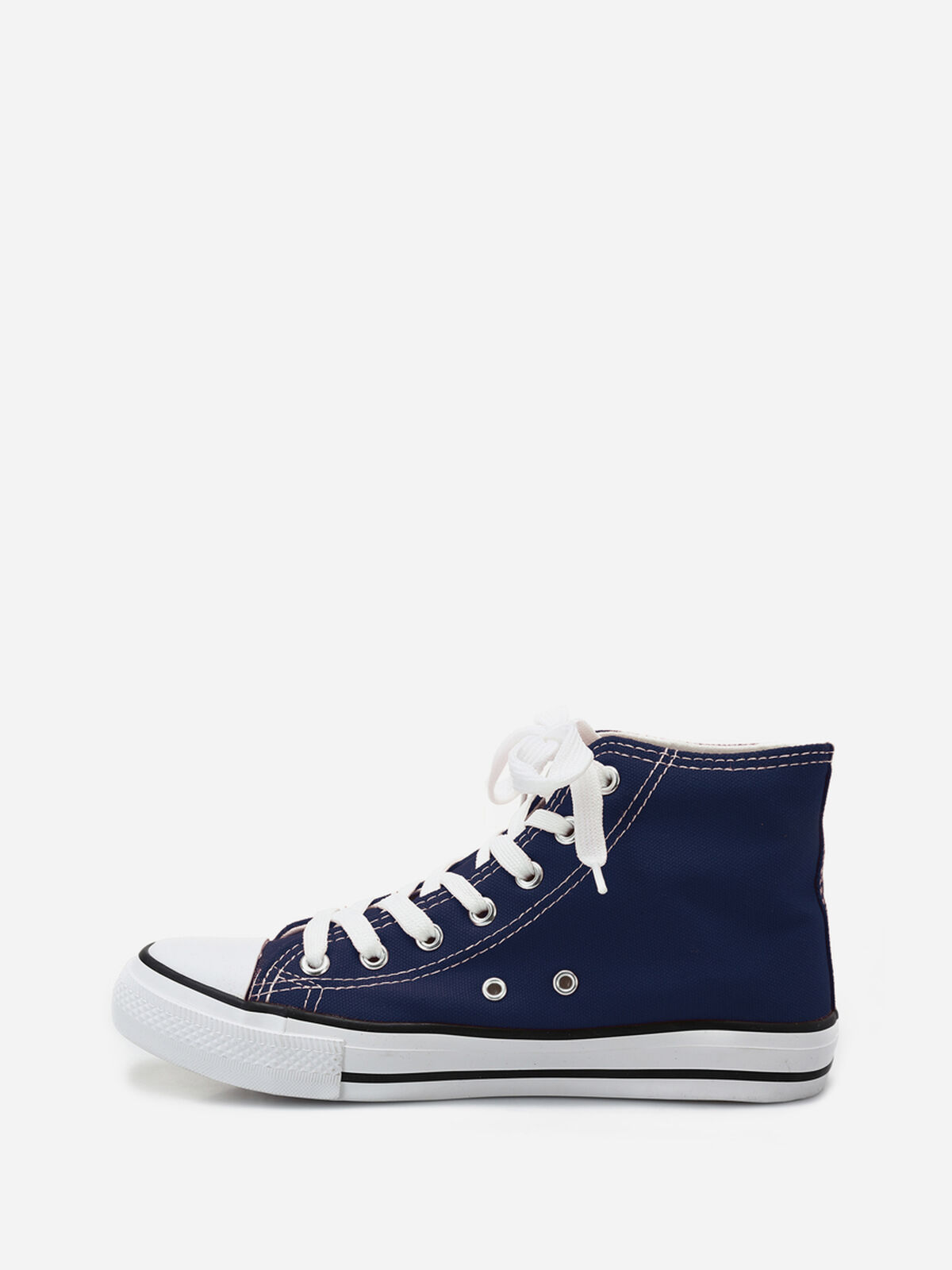 Tennis en toile à lacets- Bleu foncé
