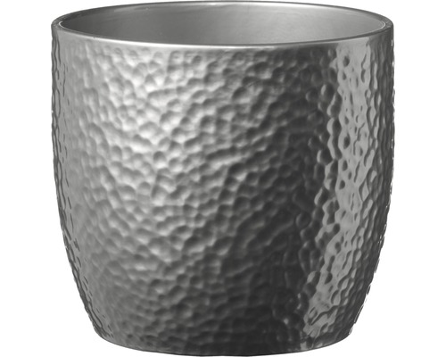 Soendgen Boston keramische bloempot, Ø 13 cm, H 12 cm, zilver