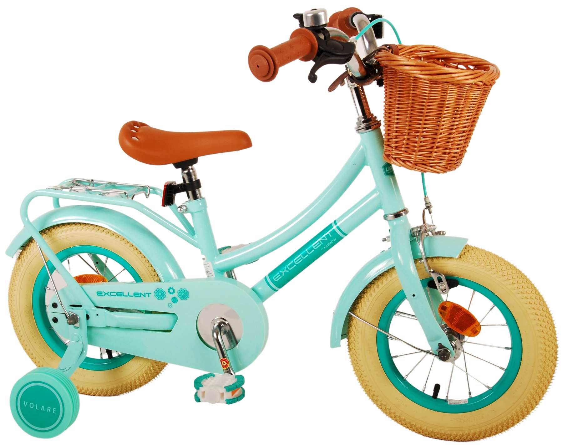 TPFSports Excellent Kinderfahrrad - Mädchen - 12 Zoll - Rücktritt + Handbremse - Grün