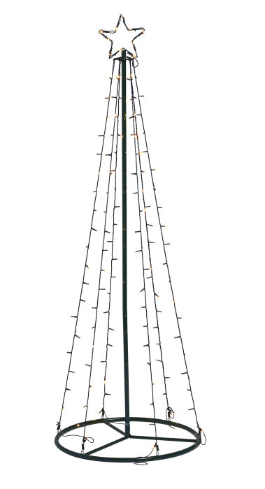 Juletræ Flex m/stjerne 192 LED H180 cm