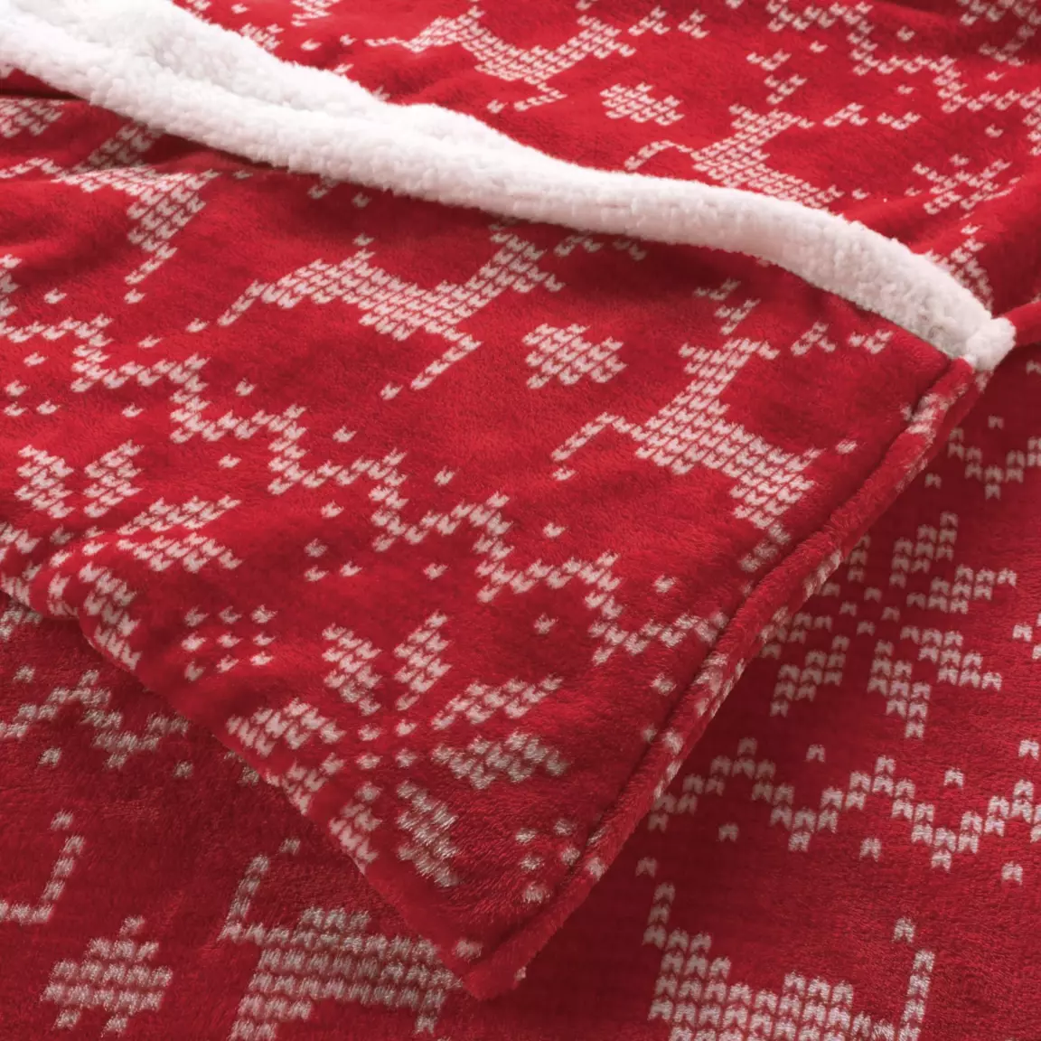 Plaid polaire avec poche (125 x 150 cm) Holly Rouge