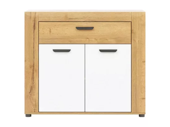 Chambre complète 160x200 Blanc/Bois clair - ABOKI n°2