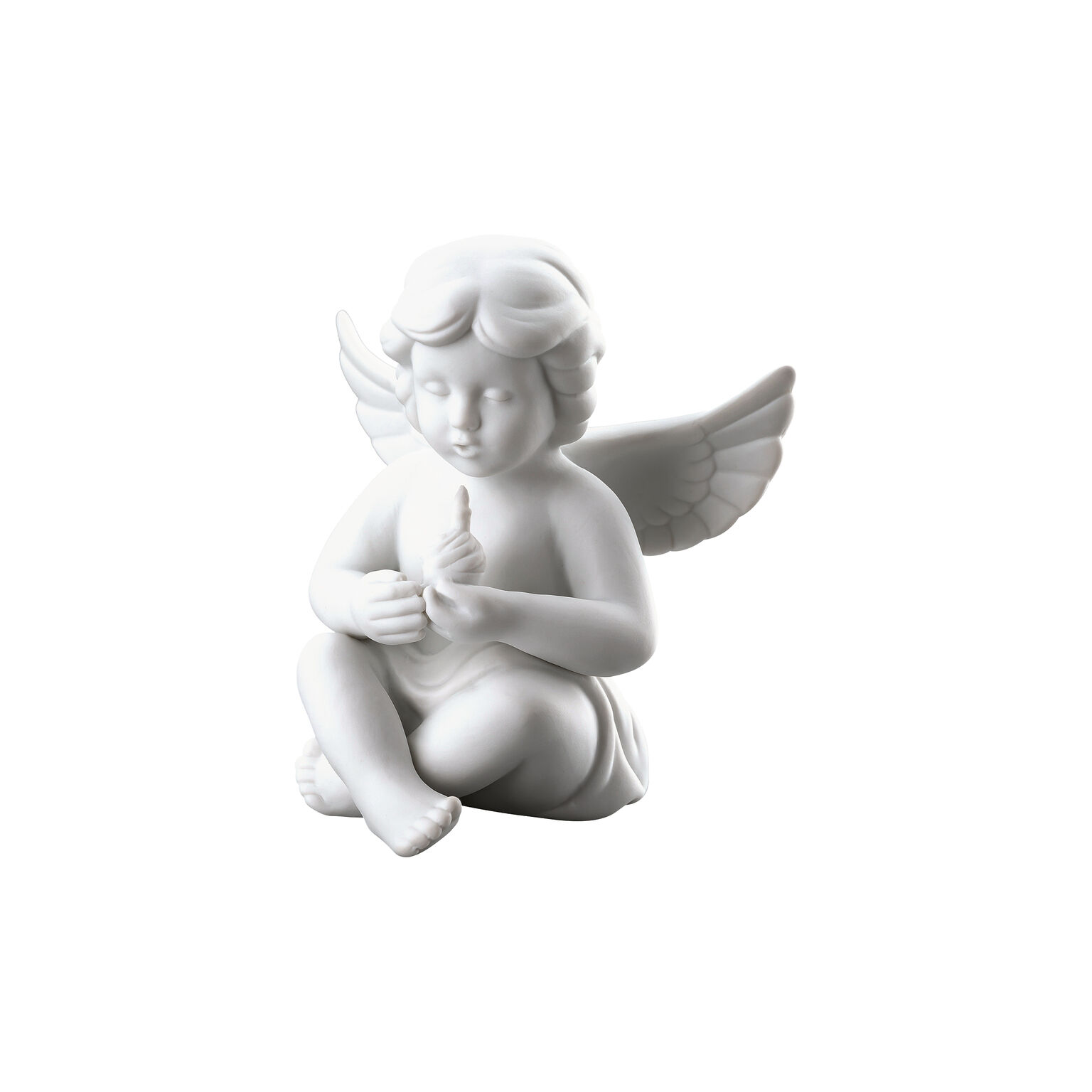 Angels Weiss matt Engel mit Geburtstagskuchen