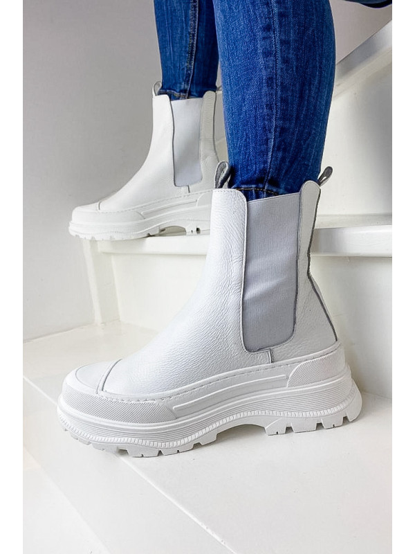 Bottines D144M3 Tronchetto Bianco - semerdjian