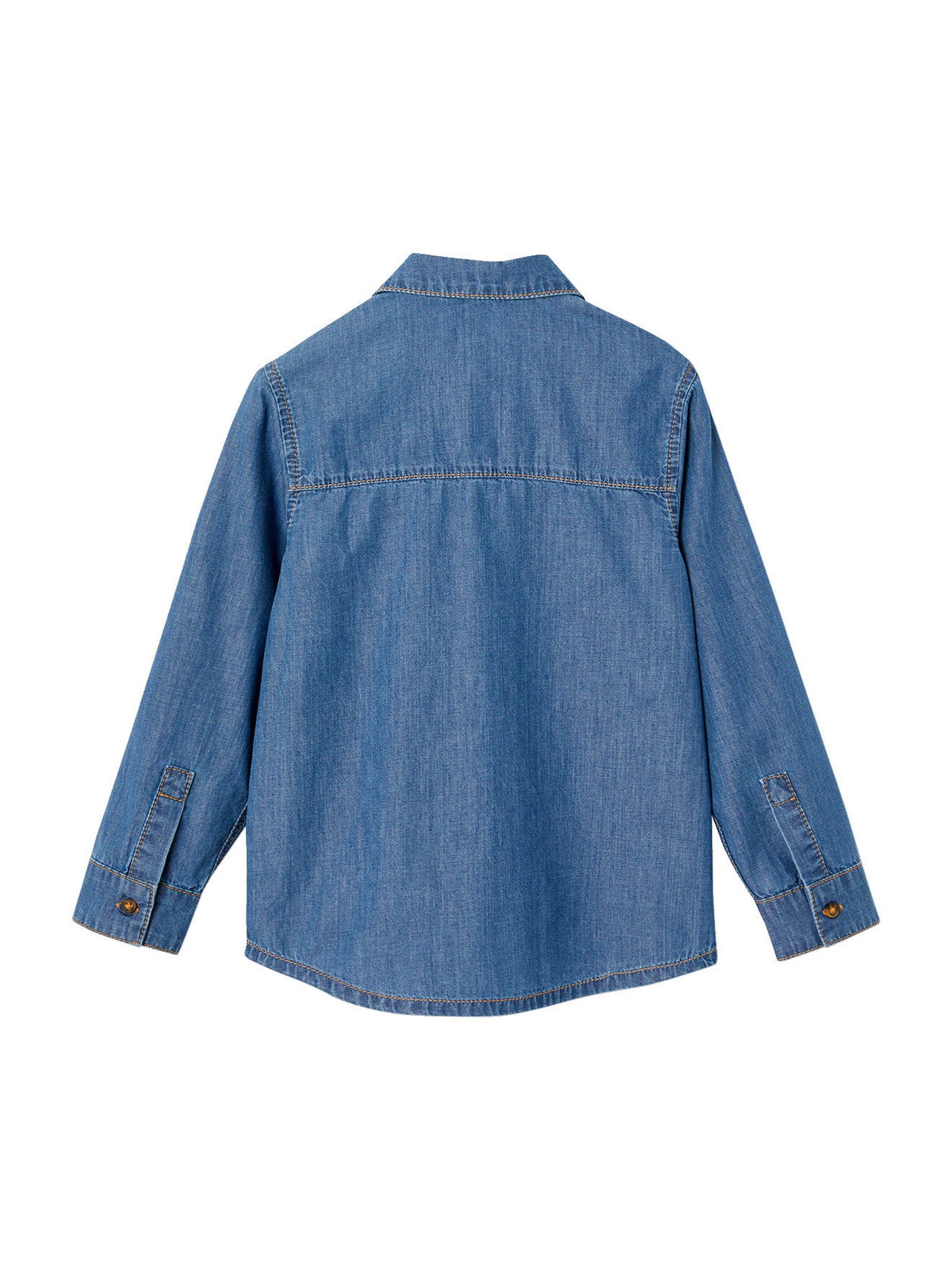 Vertbaudet Jungen-Hemd aus Light-Denim blue stone