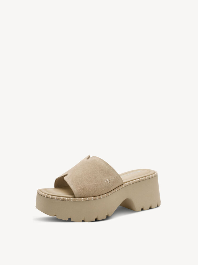 Leren Slipper - beige