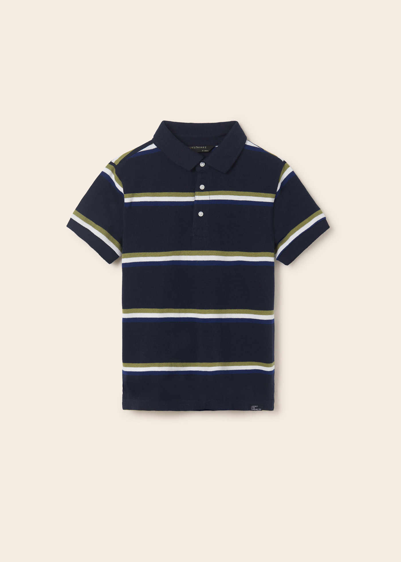 Camisa polo infantil de algodão com estampa
