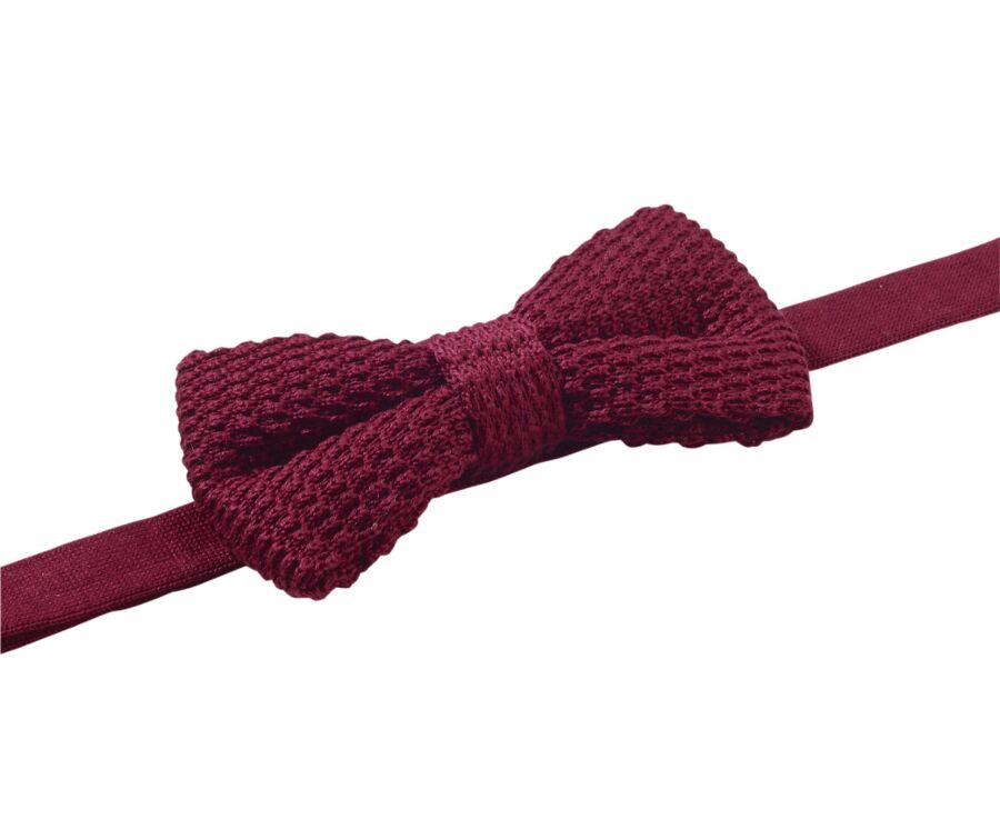 Noeud Papillon Tricot Bordeaux