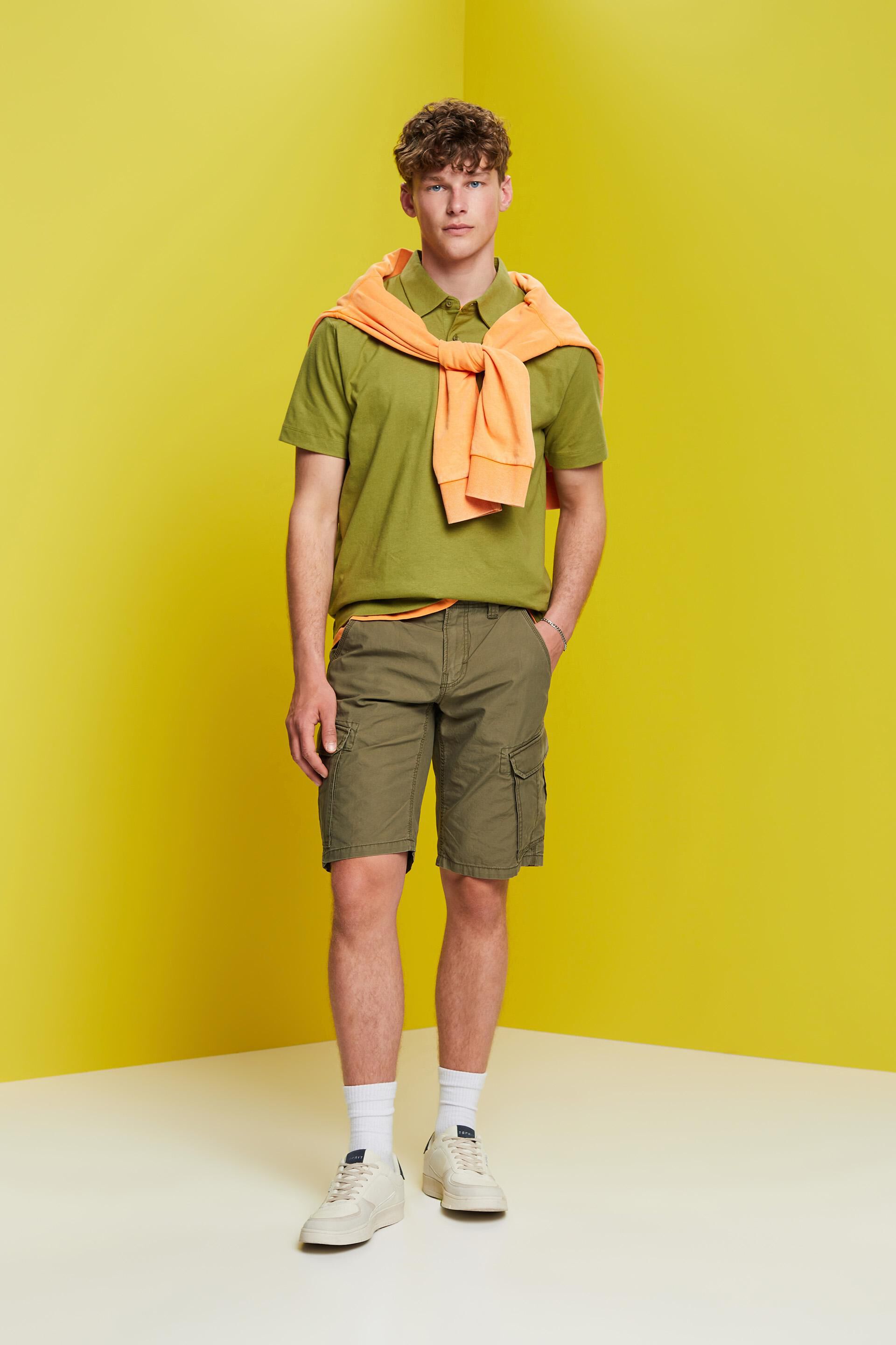 Polo en jersey, mélange de coton et de lin