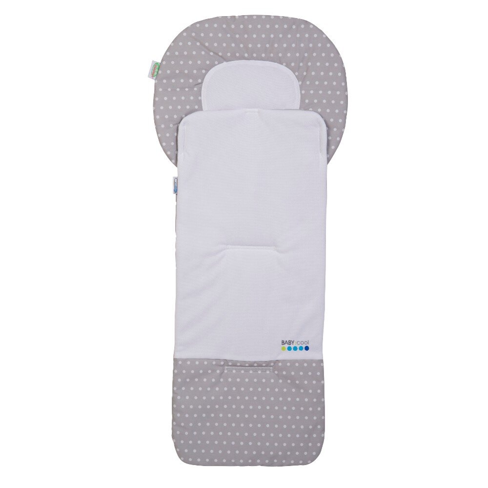 Odenwälder BabyNest Odenwälder 10105-1992 Babycool- Kinderwagenauflage Tupfen silber