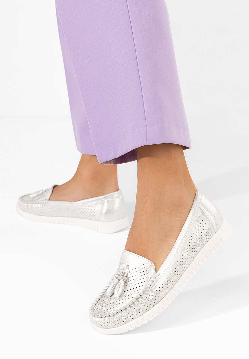 Mocassins femme blancs Sonja V2