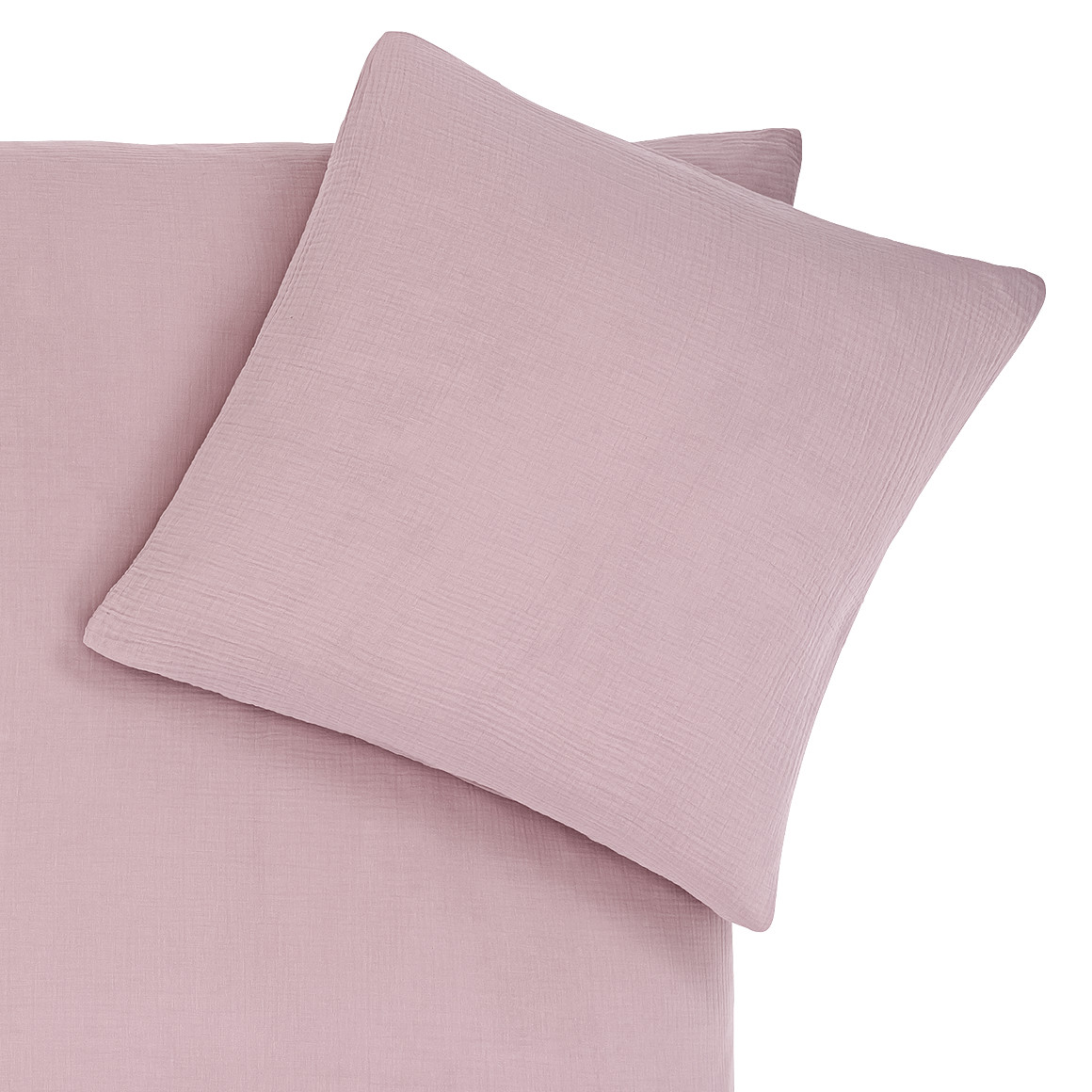 Topomini Pure Collection Musselin-Bettwäsche 135 x 200 cm rosa