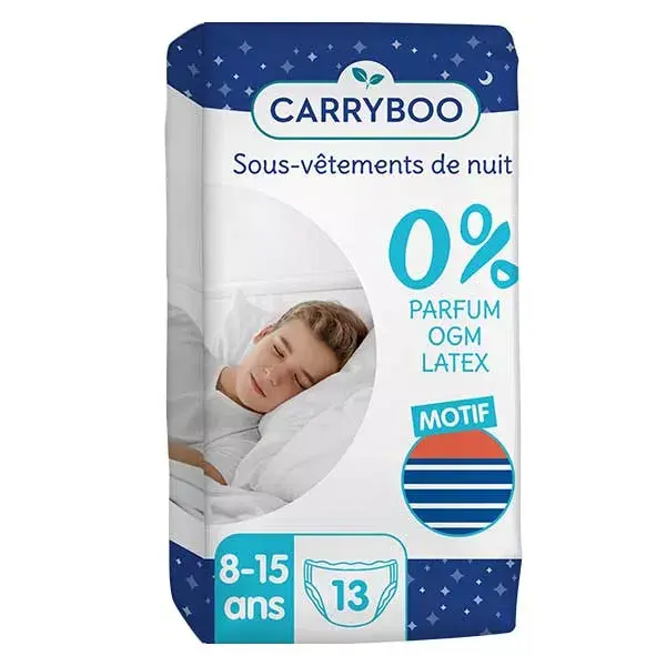 Pijamas Carryboo para meninos de 8 a 15 anos, pacote com 13 unidades