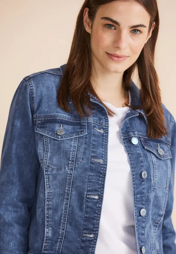 Indigo Jeansjacke - indigo random wash
