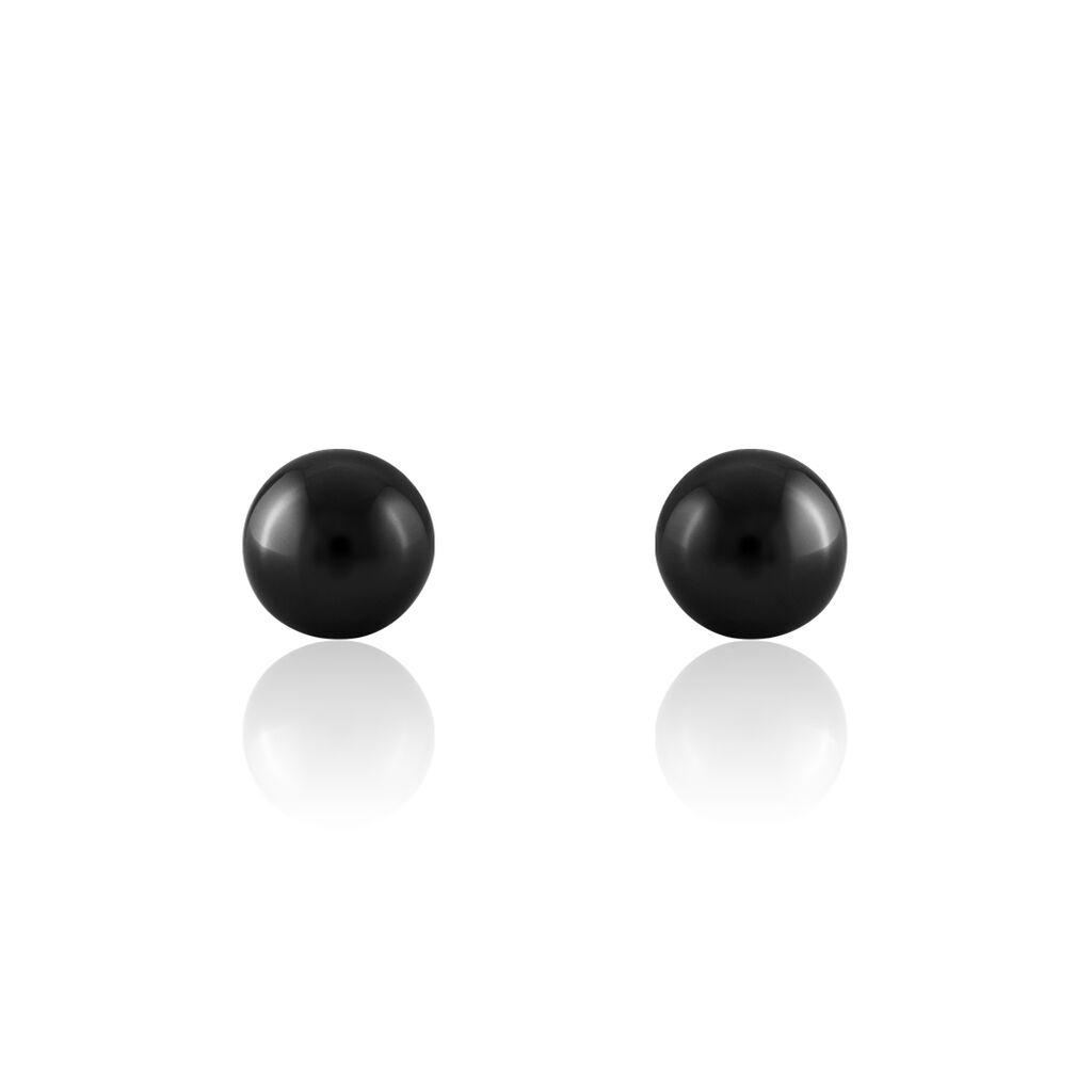 Boucles D'oreilles Puces Solene Argent Blanc Céramique