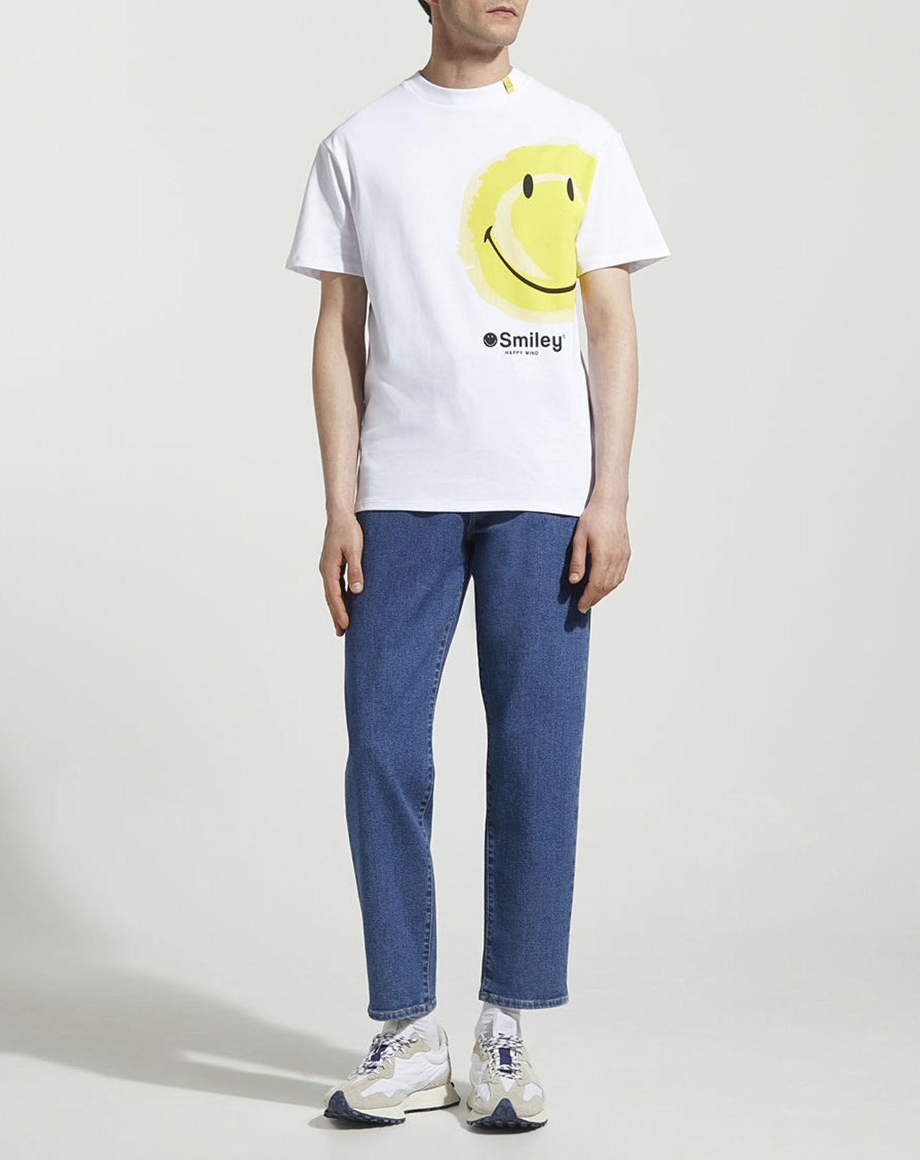 Galeries Lafayette T-Shirt en Coton Bio Bloose s mc smiley blanc