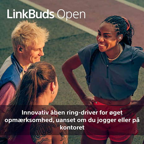 Sony LinkBuds Open trådløse in-ear høretelefoner – hvid