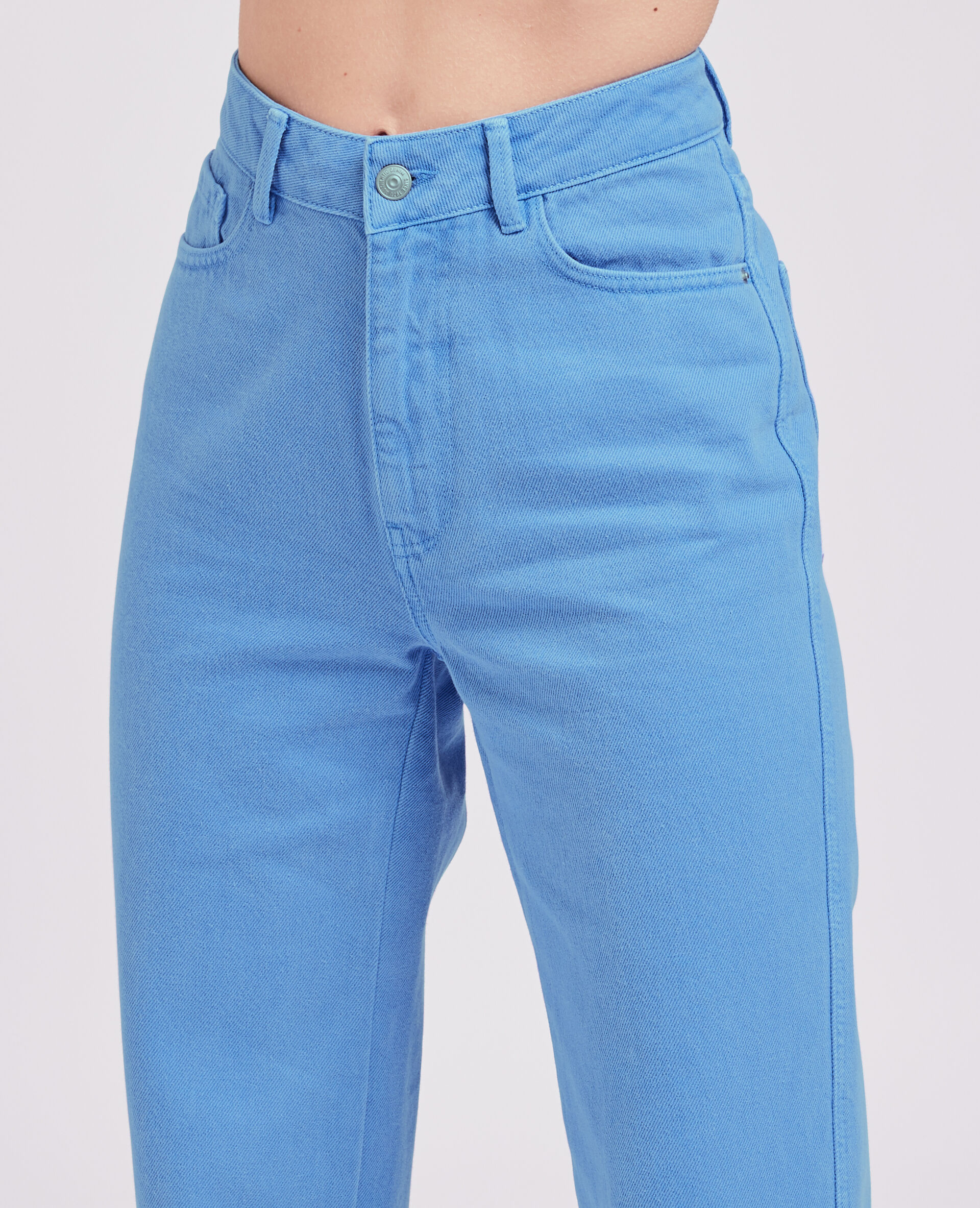 Jean large effet délavé - Bleu