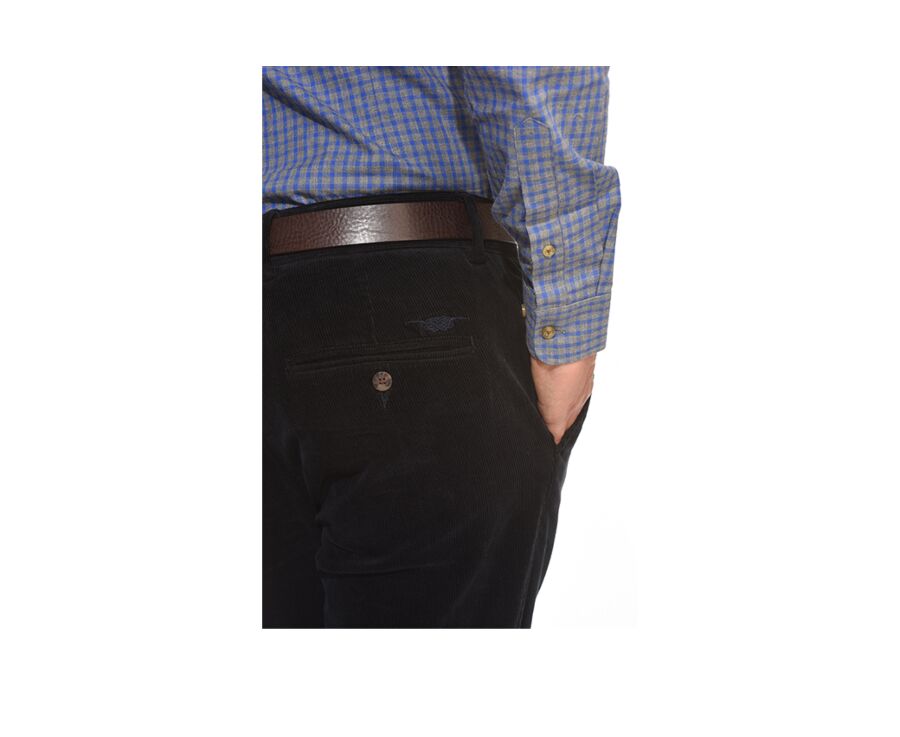 Pantalon chino velours côtelé homme Bleu Nuit - NORMAN