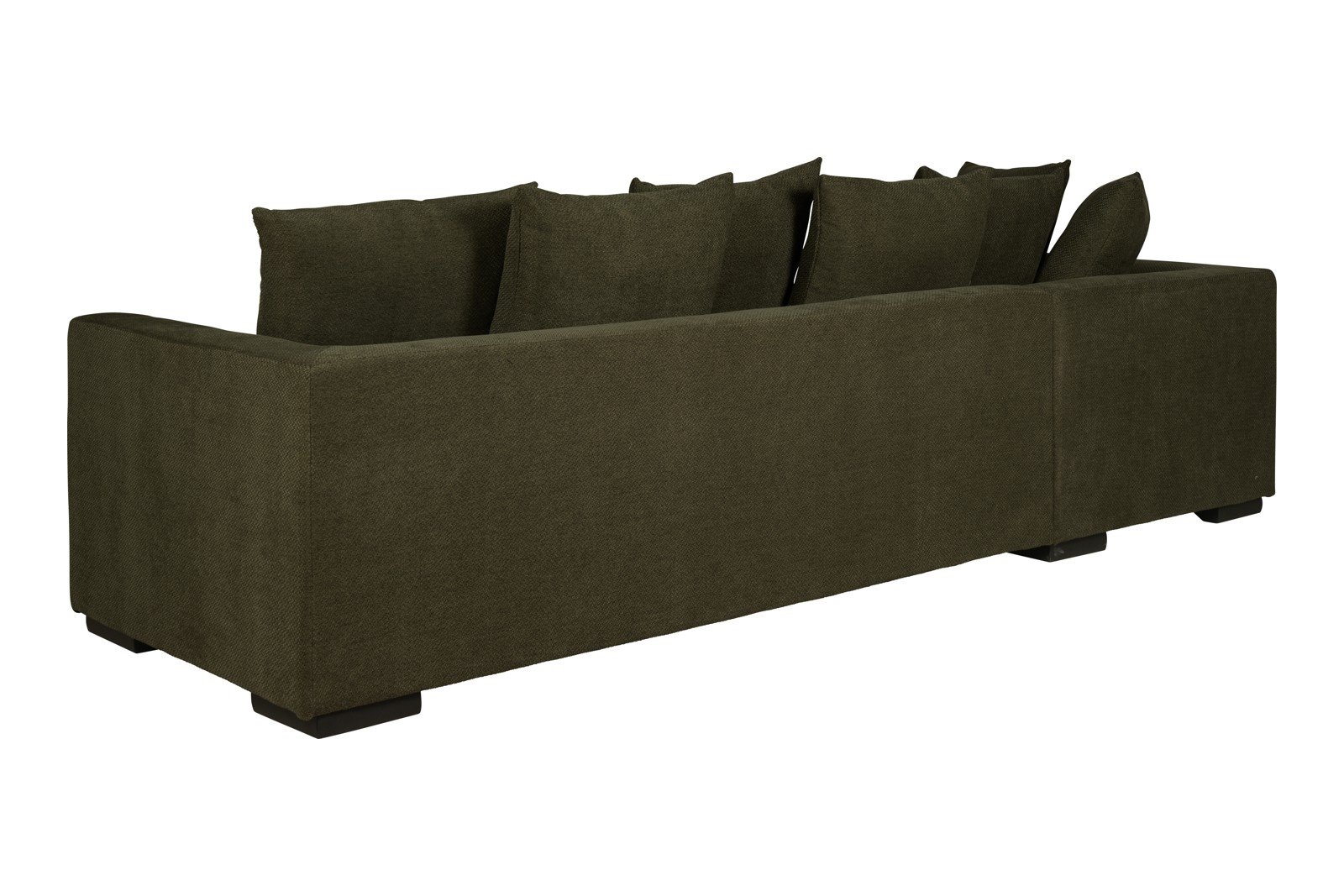 Paso Doble Day Sofa 2,5-seter og divan venstre, I tekstil Salento Dark Green, Valnøtt ben i tre, EU komfort. Promotion