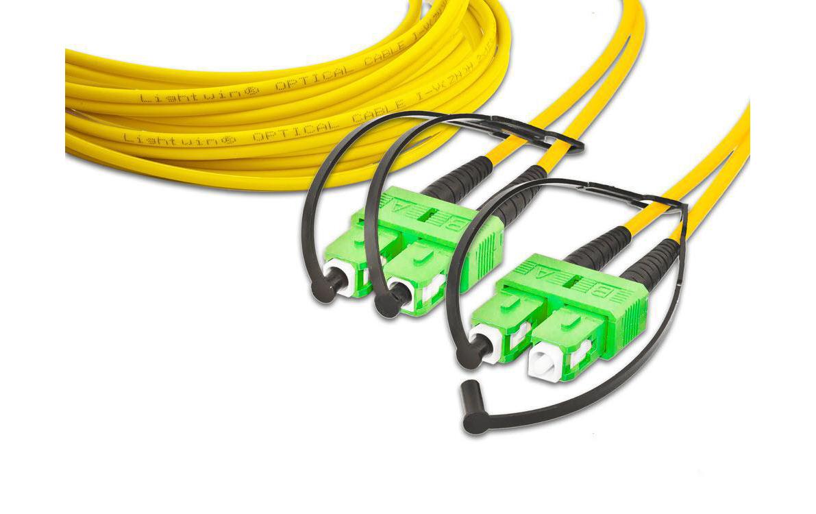 LWL-Patchkabel Singlemode SC/APC – SC/APC, OS2, Duplex, 5 mSinglemode SC/APC-SC/APC Duplex OS2 5 m