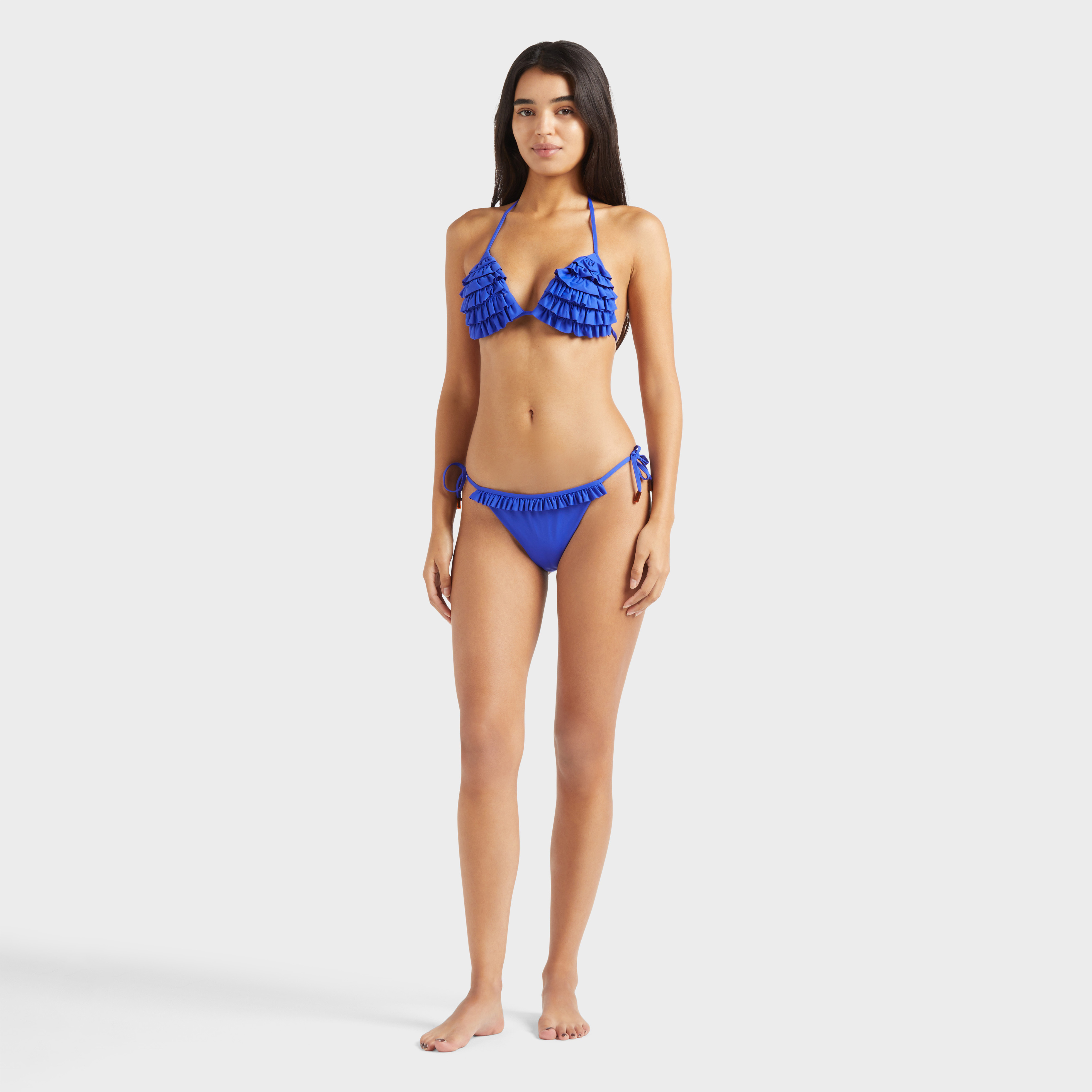 Haut de maillot de bain triangle femme uni