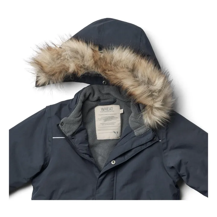 Wheat Parka Façon Fourrure Matières Recyclées Kasper Tech | Bleu marine