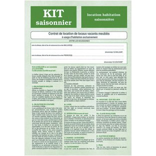 Kit contrat location meublée saisonnière weber diffusion 6 pages contrat descriptif inventaire