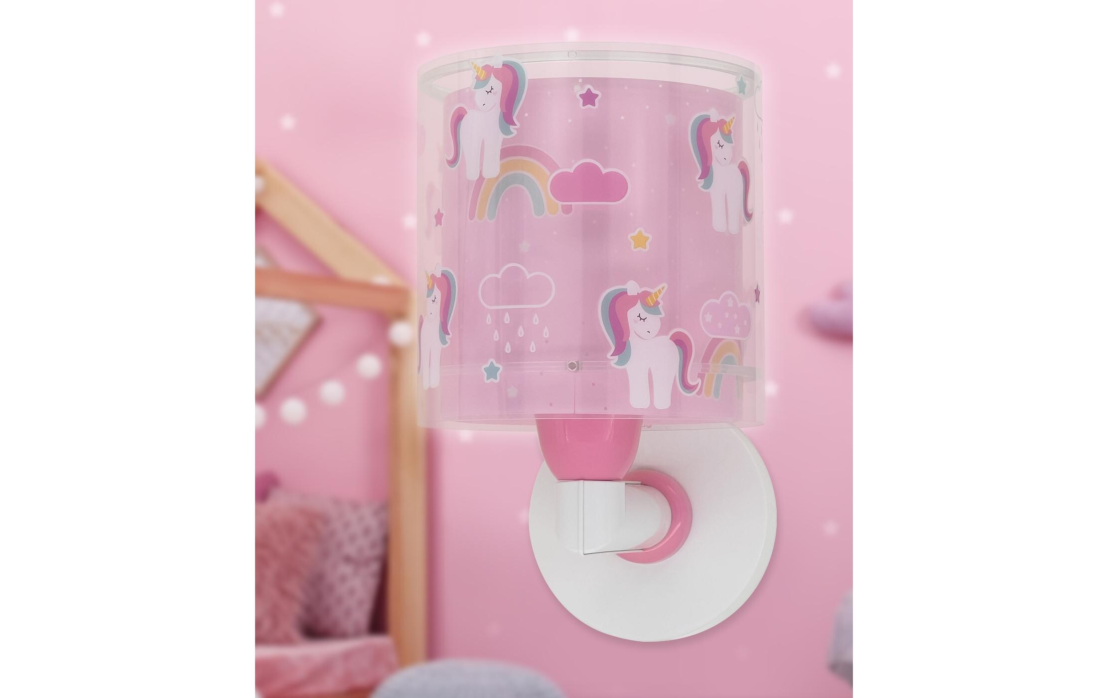 Wandleuchte UnicornsWandlampe mit Doppelschirm für Kinderzimmer
