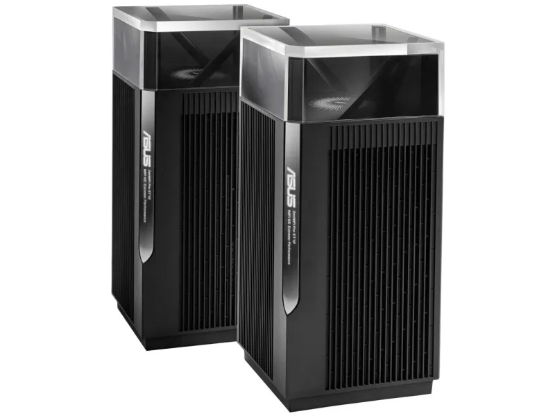 ASUS ZenWiFi Pro ET12 - 2-Pack - Wi-Fi-system (2 routere) - op til 6000 sq.ft - mesh - GigE, 2.5 GigE - Wi-Fi 6E - Multi-Band