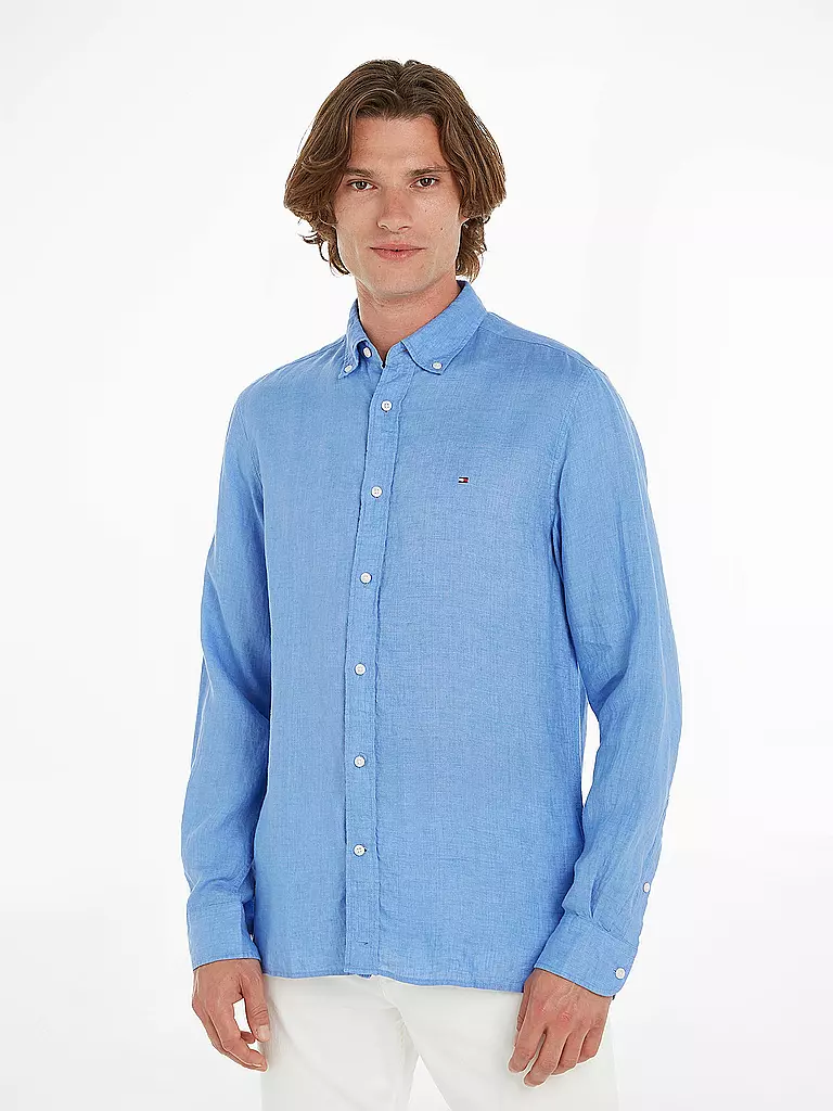TOMMY HILFIGER Leinenhemd  hellblau