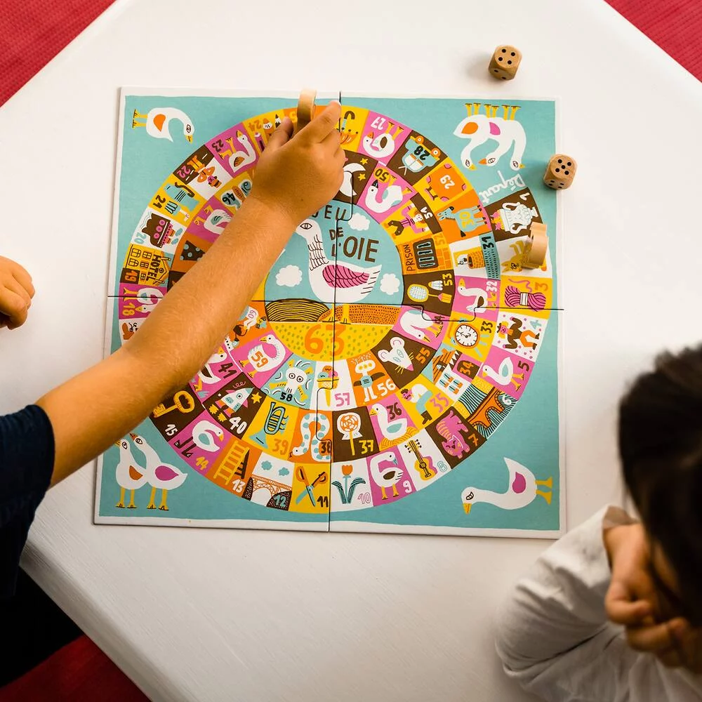 LE JEU DE L'OIE EN BOIS