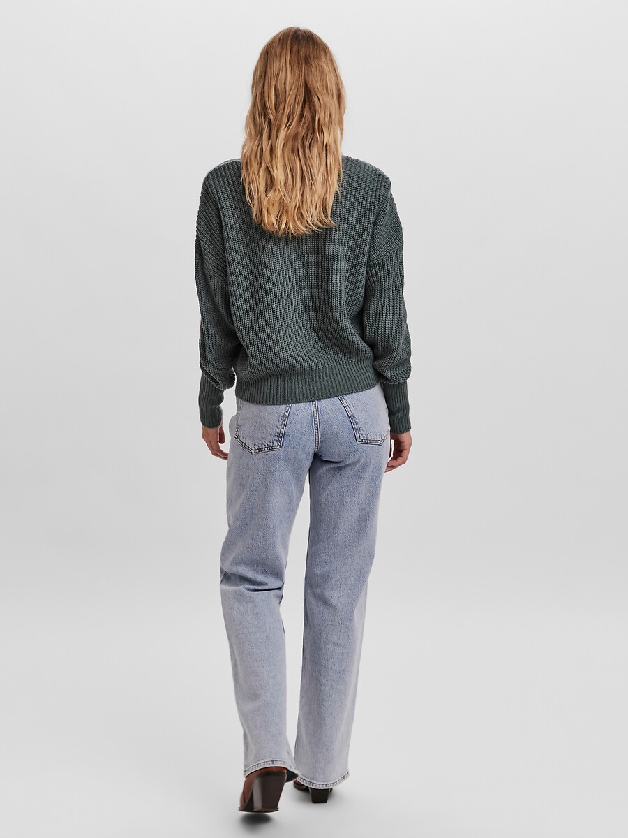 VERO MODA<br>Cardigã curto de malha com fecho de botão