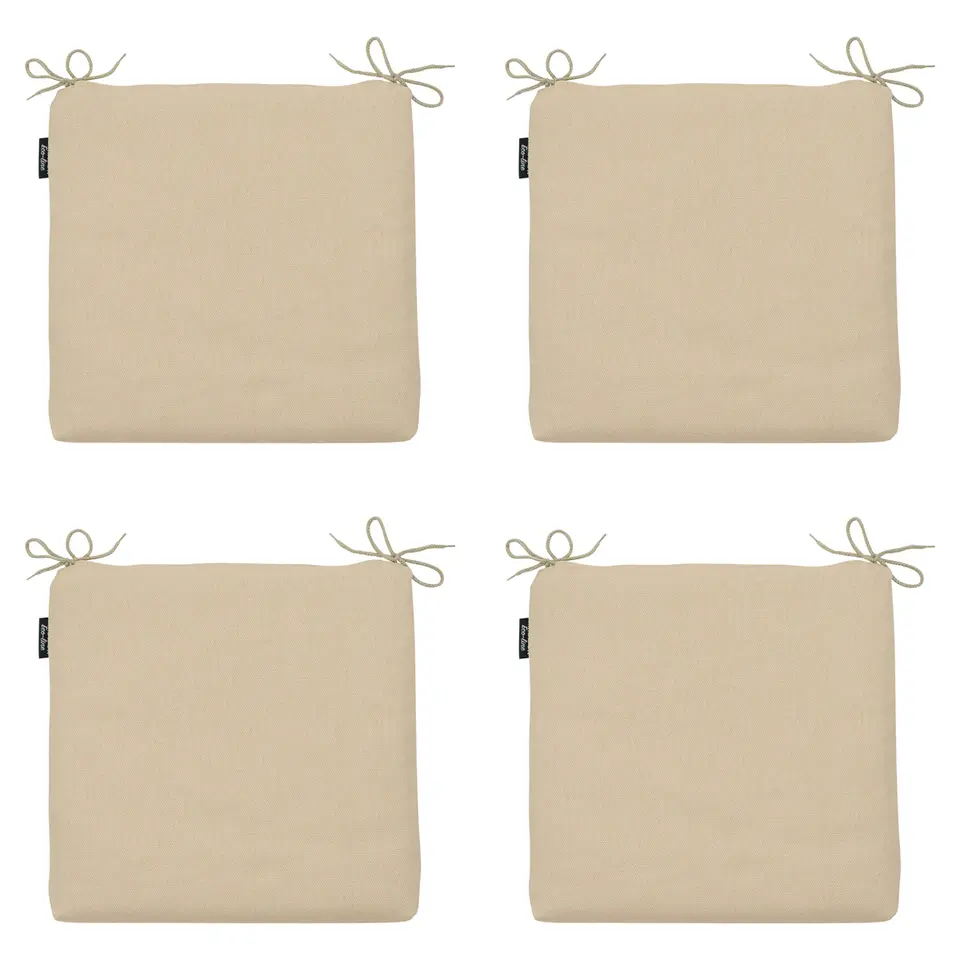 Madison - Zitkussen Beige canvas eco  - Ca. 40x40 cm - Set van 4